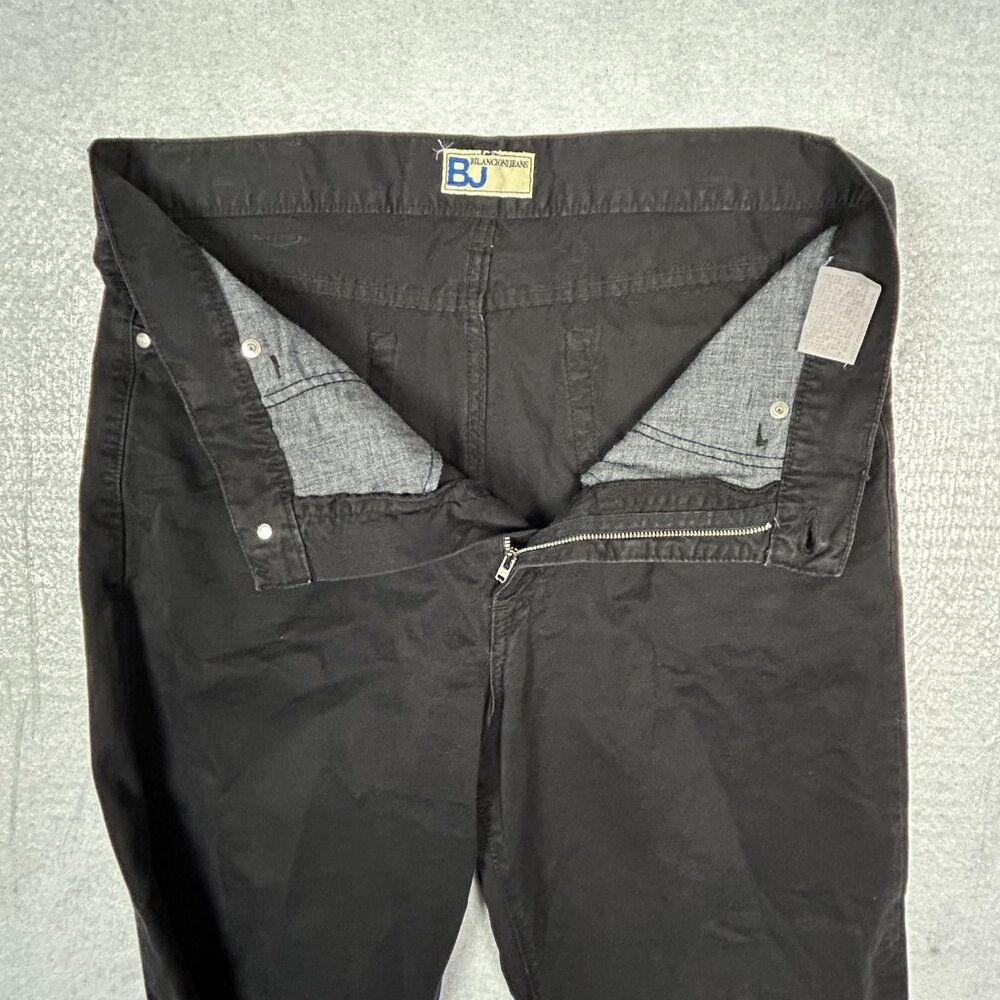 Umberto Bilancioni Jeans Mens EU 50 US 32x26.5 Italy Black Baggy Taper High Rise - Picture 4 of 15